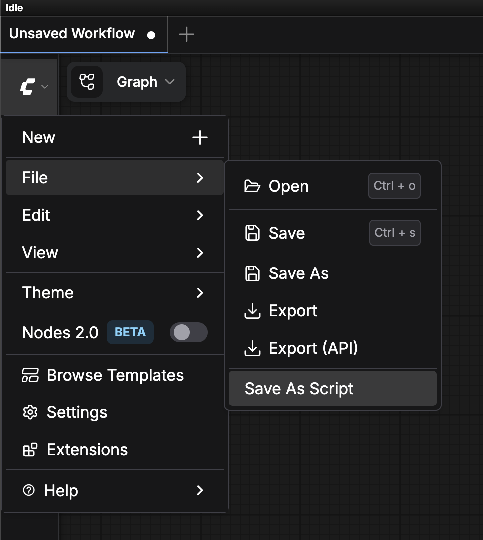 Save As Script