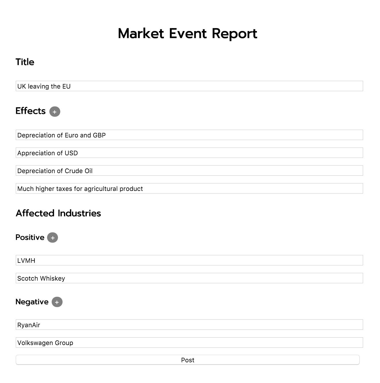 Market Event