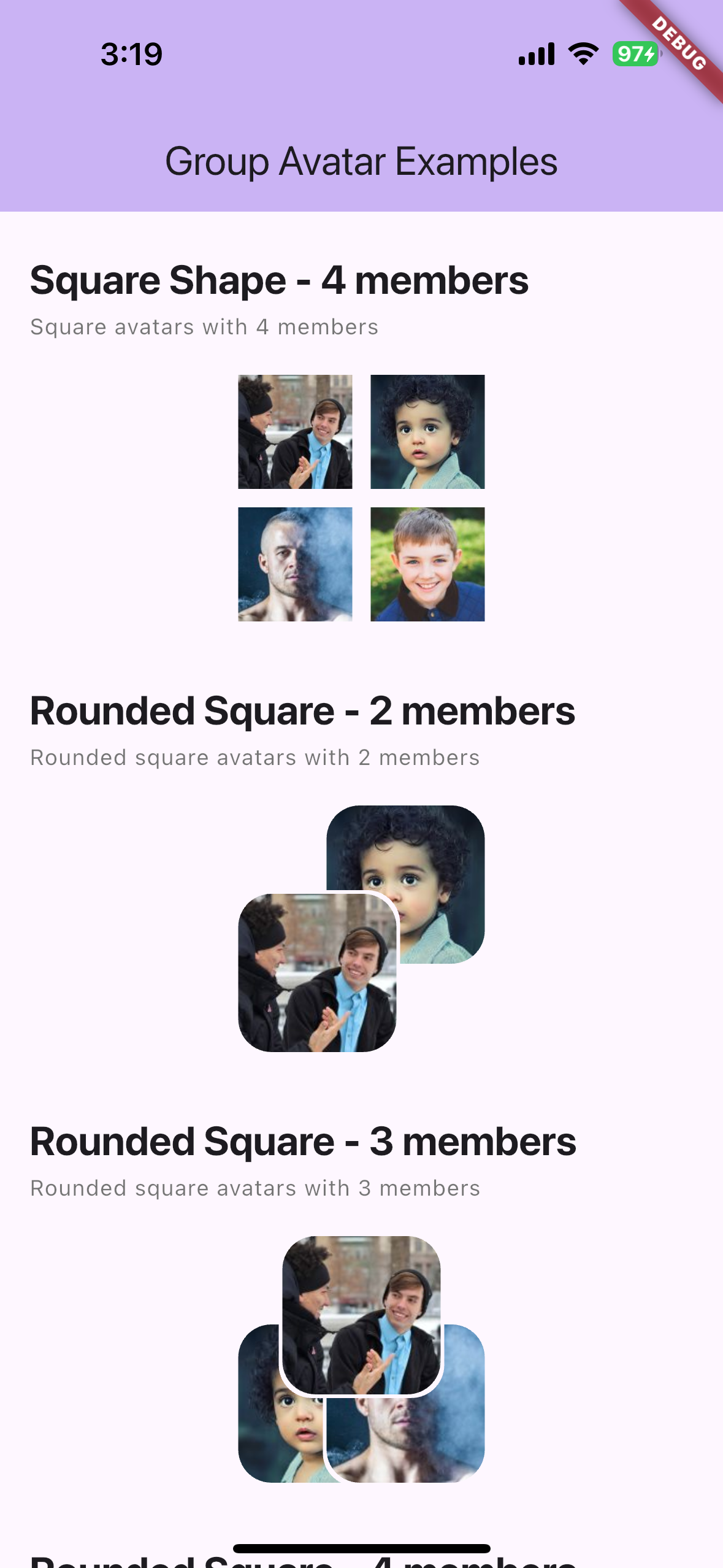 Rounded Square 2 and 3 Members