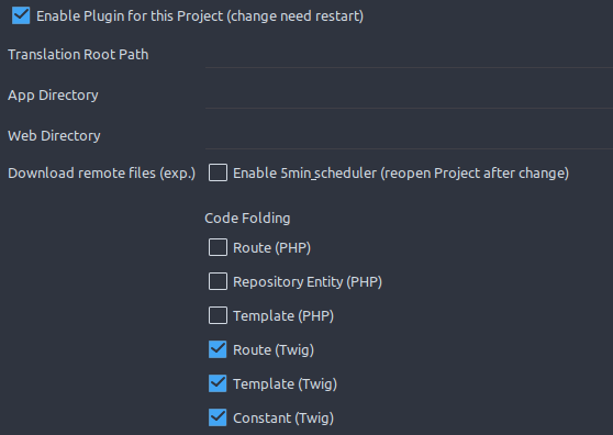 symfony-settings