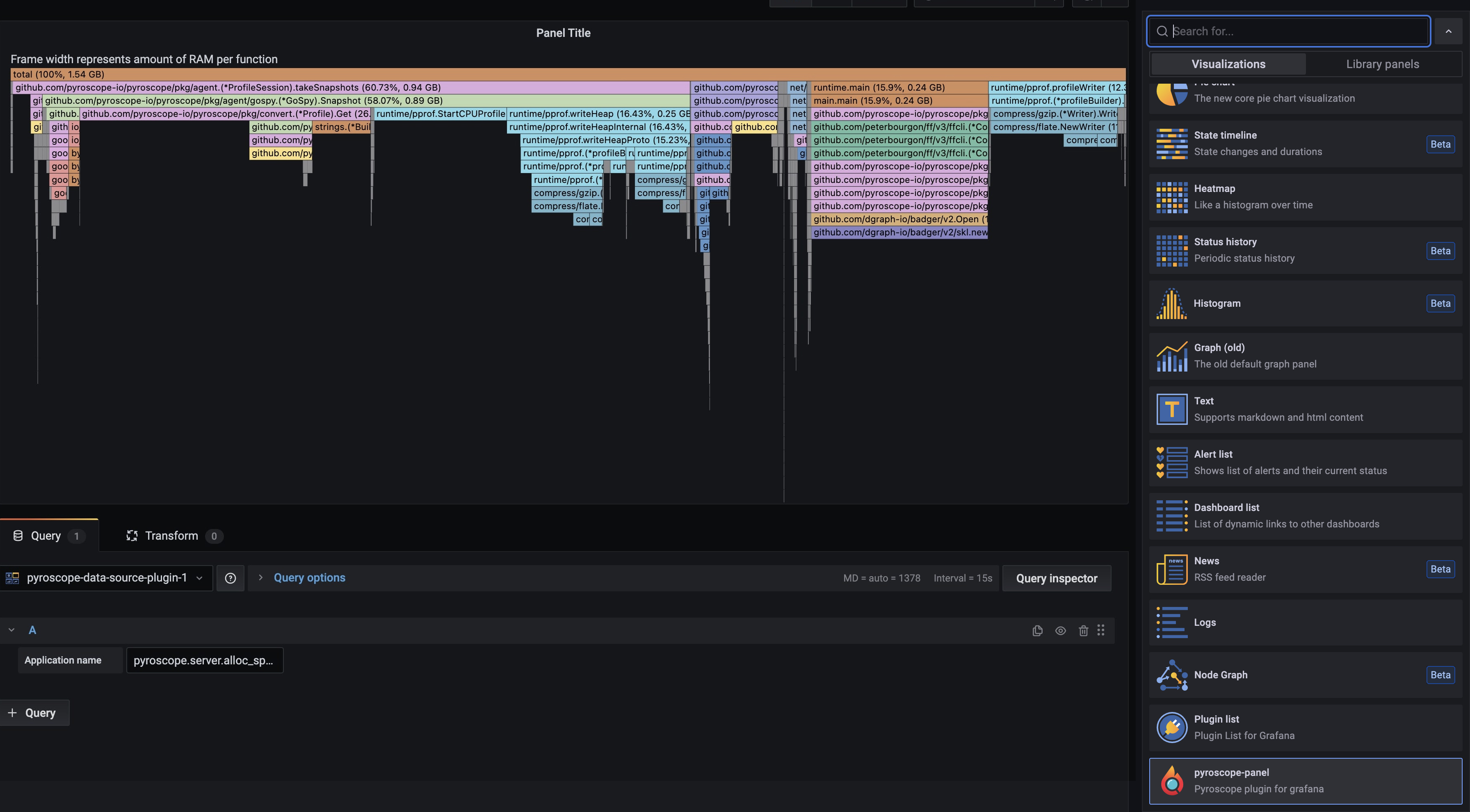 Github Pyroscope Io Grafana Datasource Plugin Adds Flamegraph Data Source To Grafana