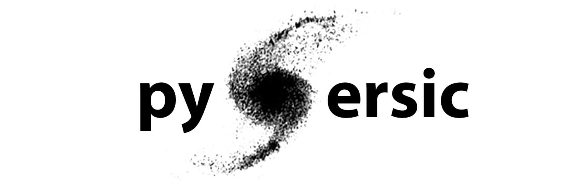 pysersic logo featuring a spiral s-galaxy as the S