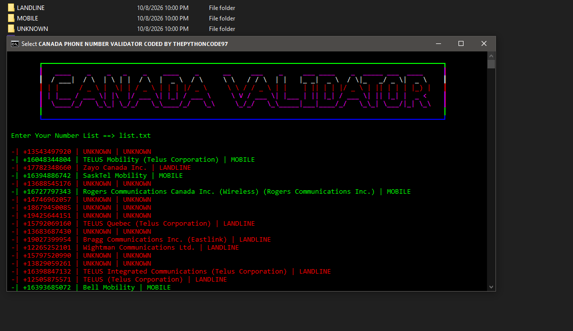 Canada Number Validator