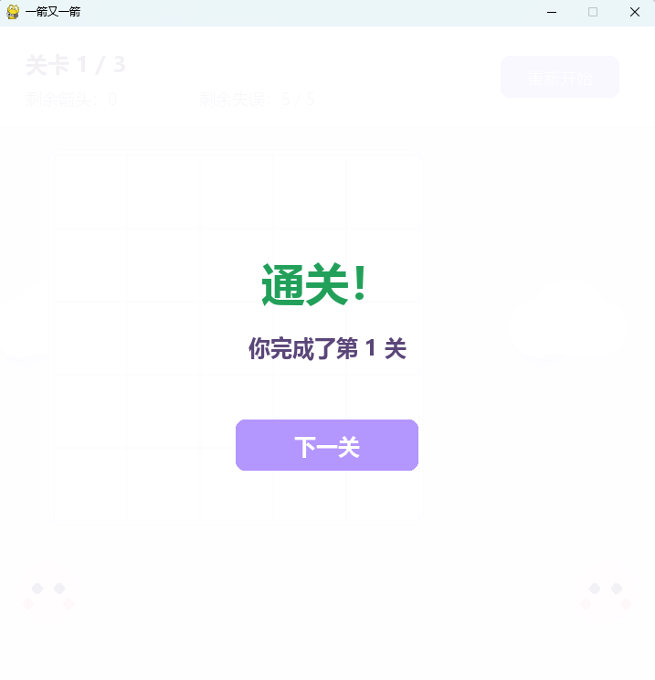 通关界面
