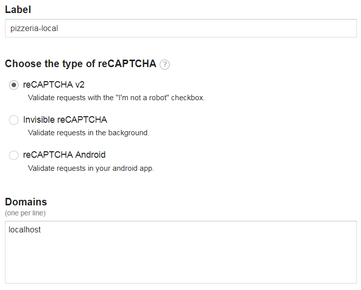 recaptcha site registration