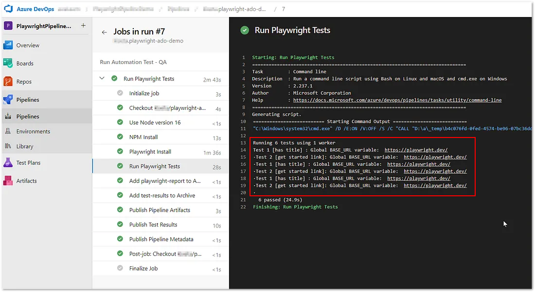 View Execution Results