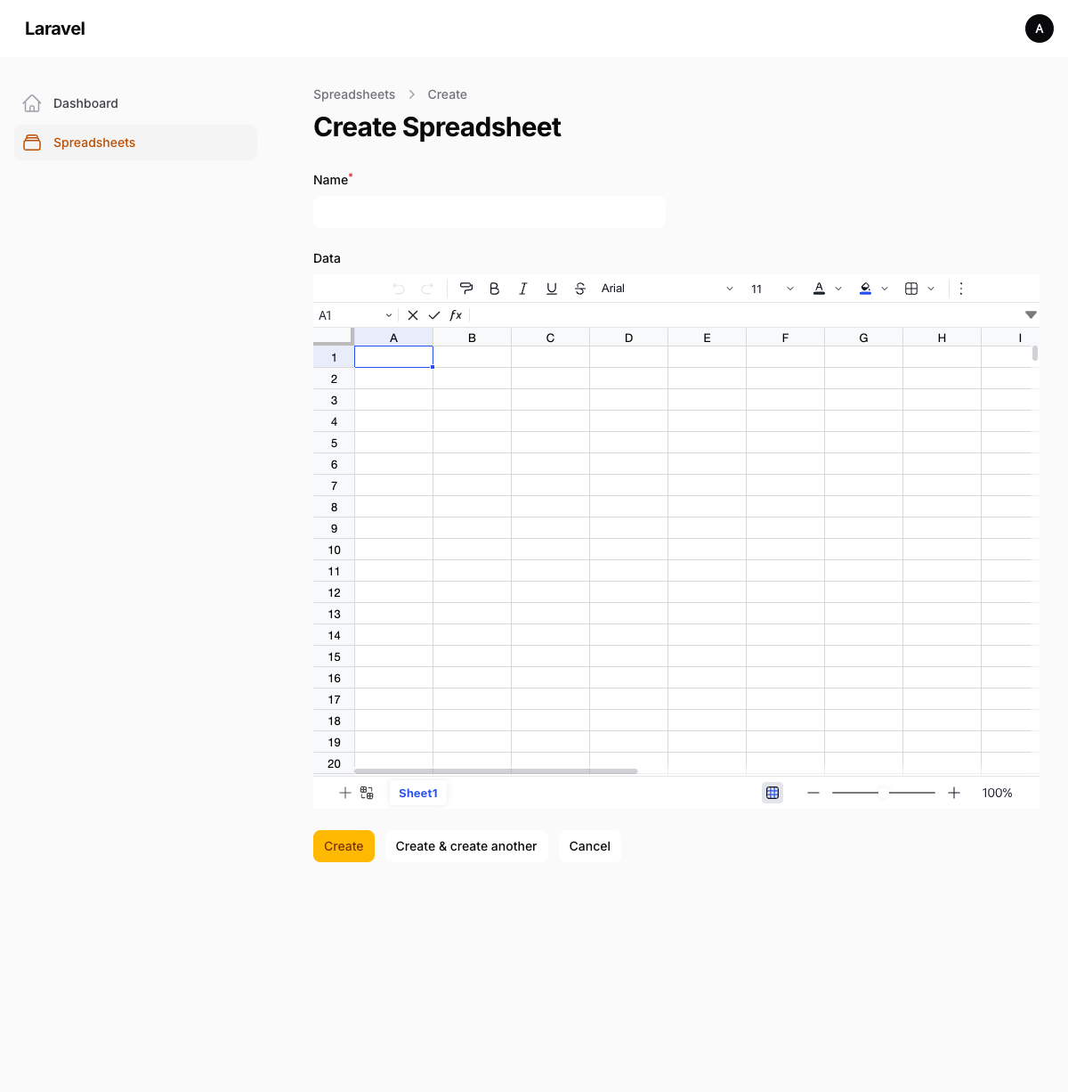Filament Univer Sheet