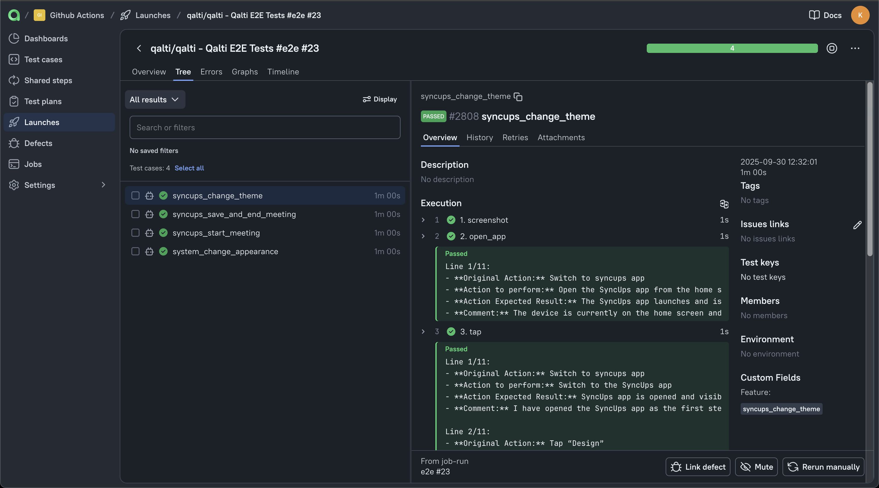 Allure report in TestOps Cloud