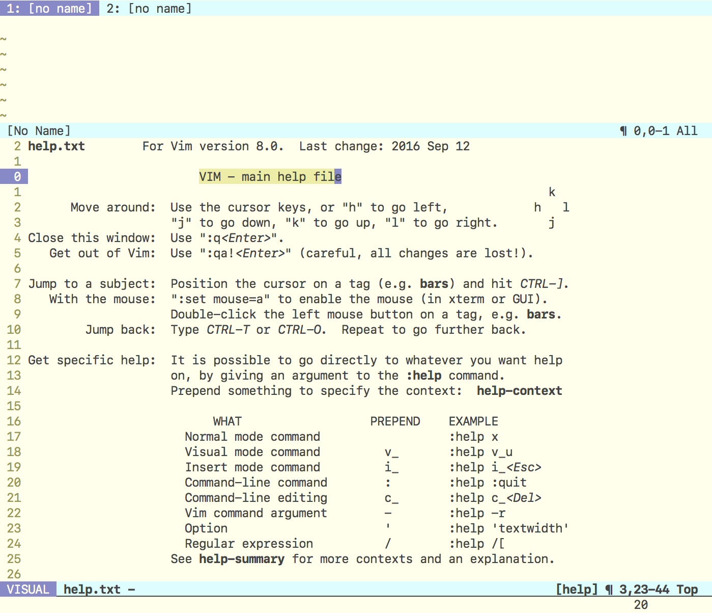 Vim screenshot