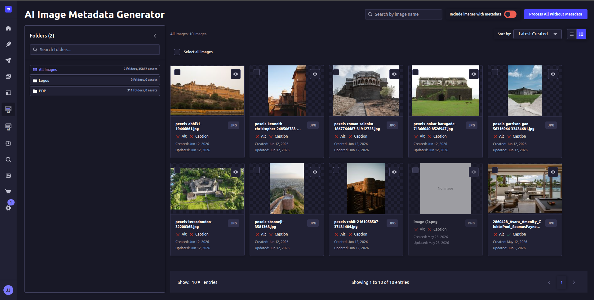 AI Alt Text Generator landing page