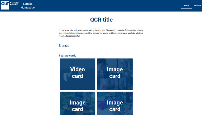 Screenshot of QCR demo site