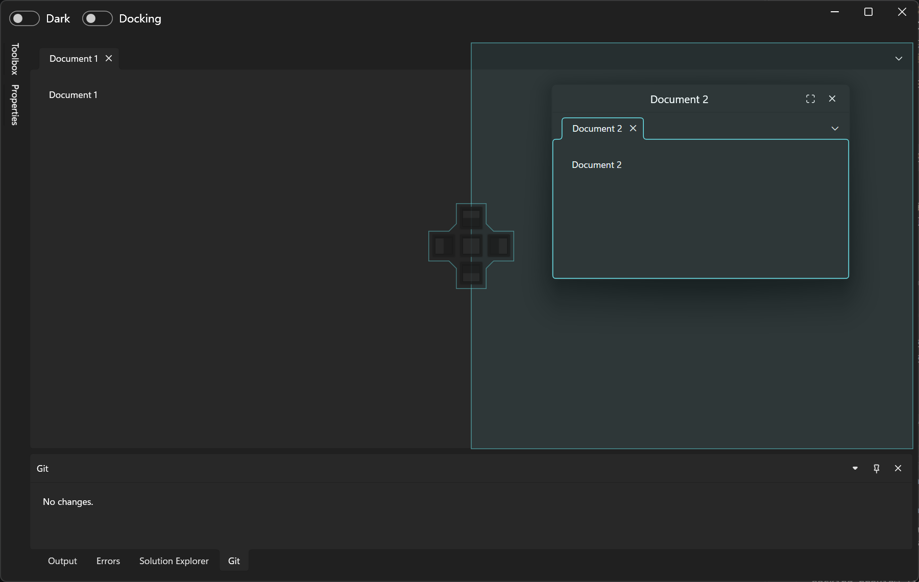 Docking preview dark