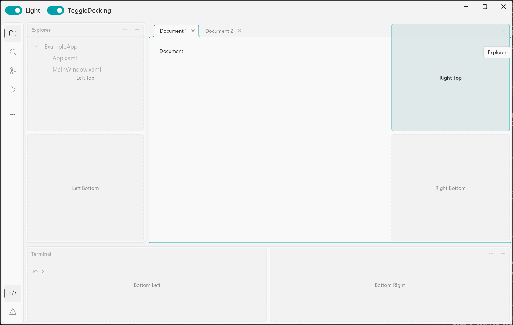 Toggle preview light