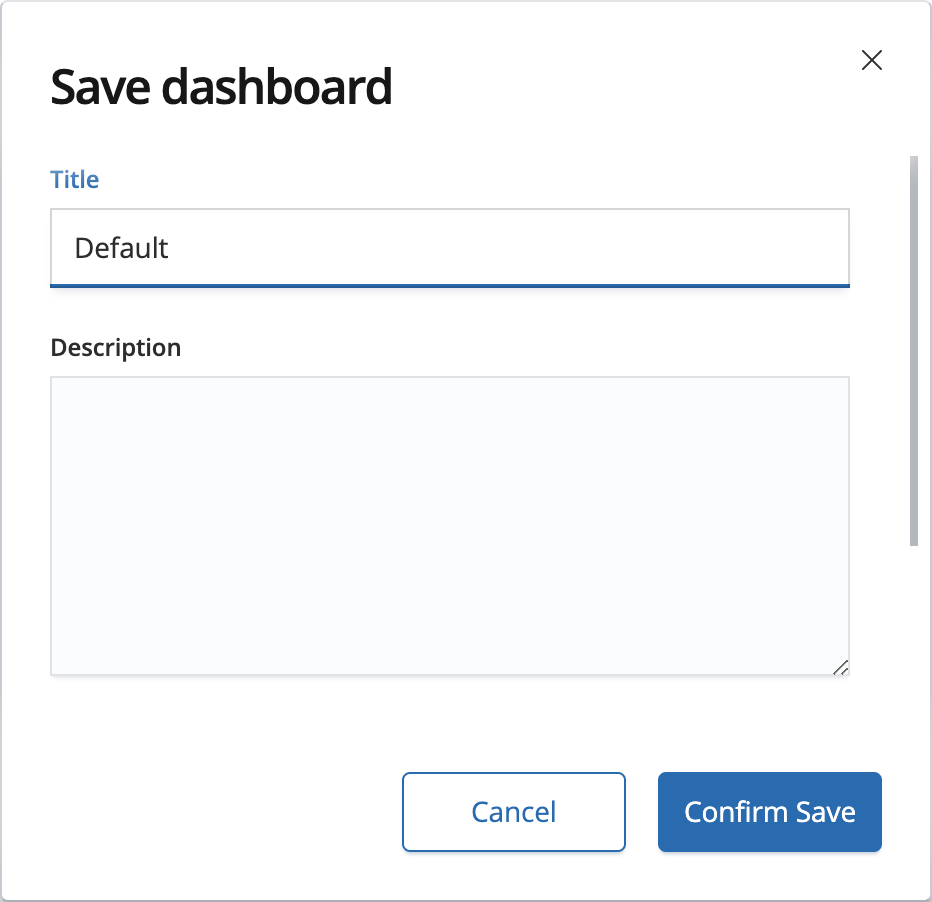Dashboard Save