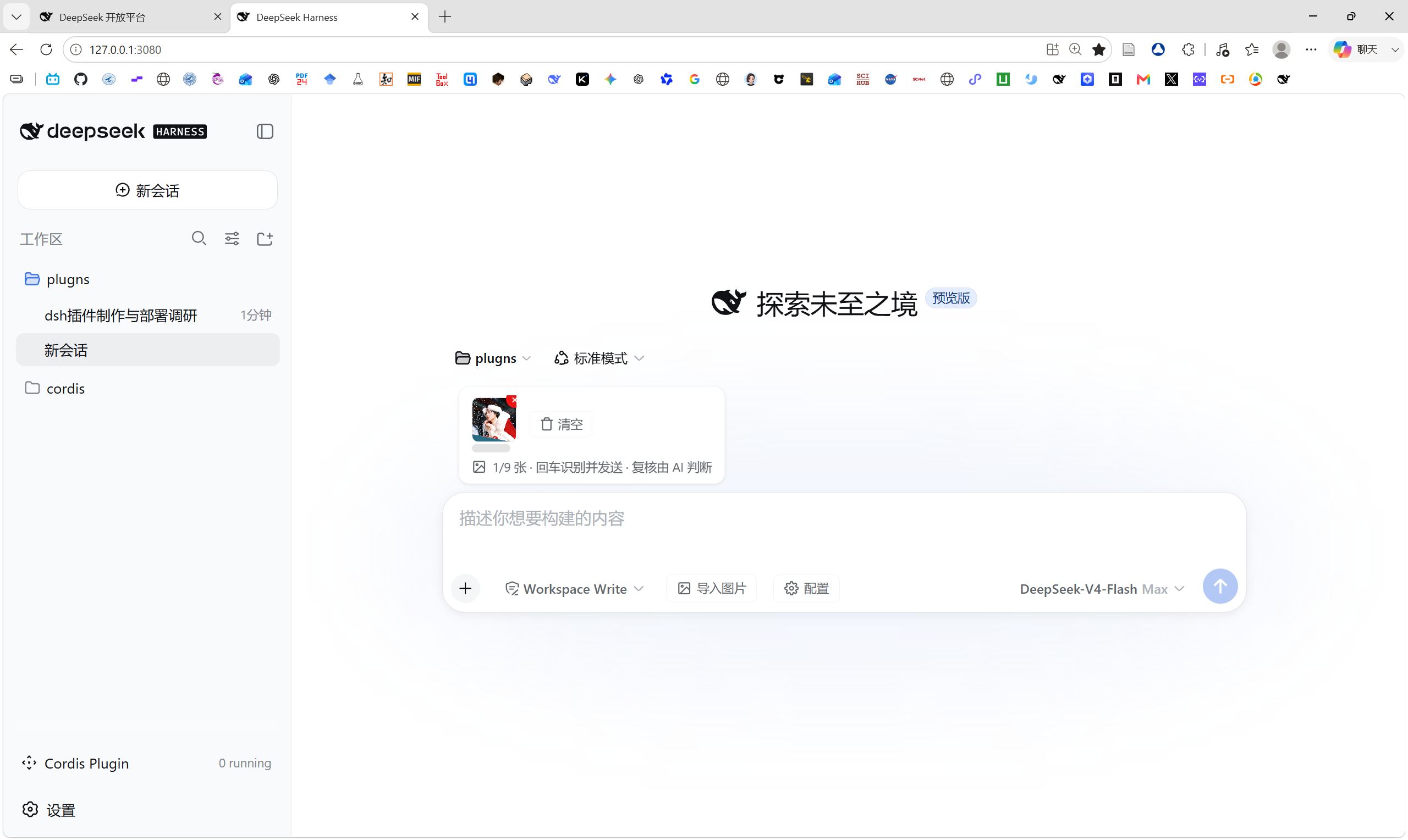 上传图片到 DSH 输入区