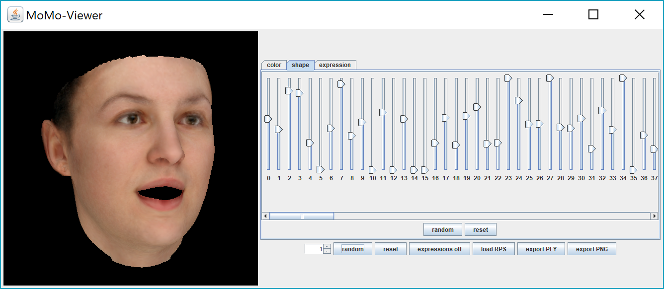 Simple Morphable Model Viewer