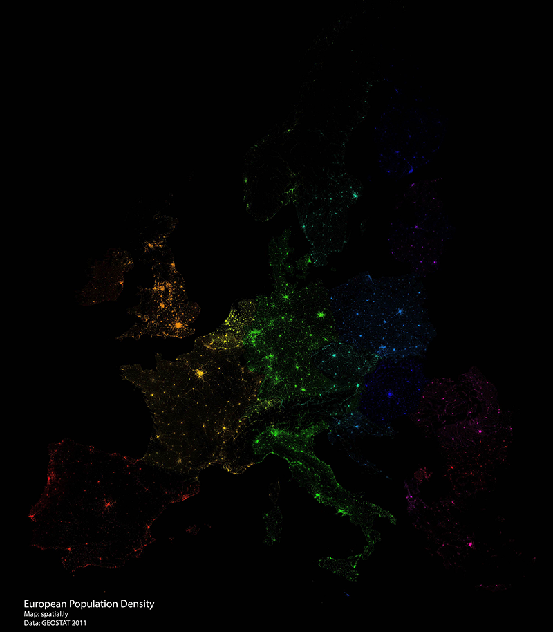 10 Million Dots: Mapping European Population