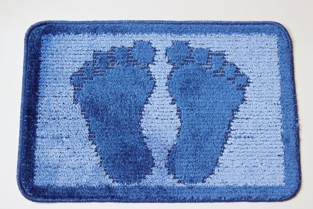Килимок для ванної і туалету "Ноги"40*60 см Vonaldi 1725/blue legs