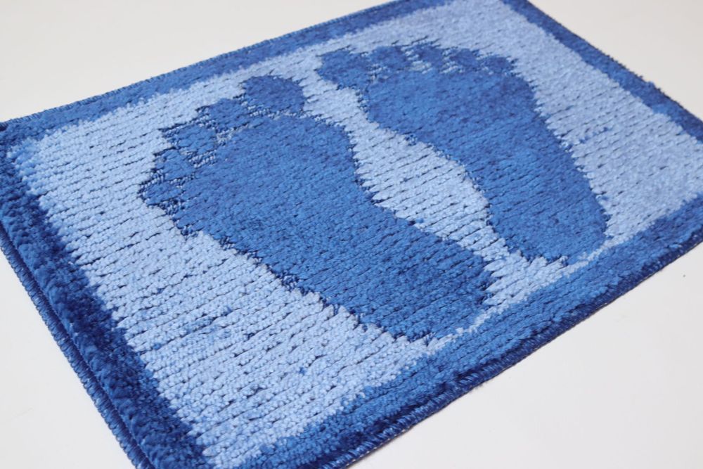 Килимок для ванної і туалету "Ноги"40*60 см Vonaldi 1725/blue legs — фото 2