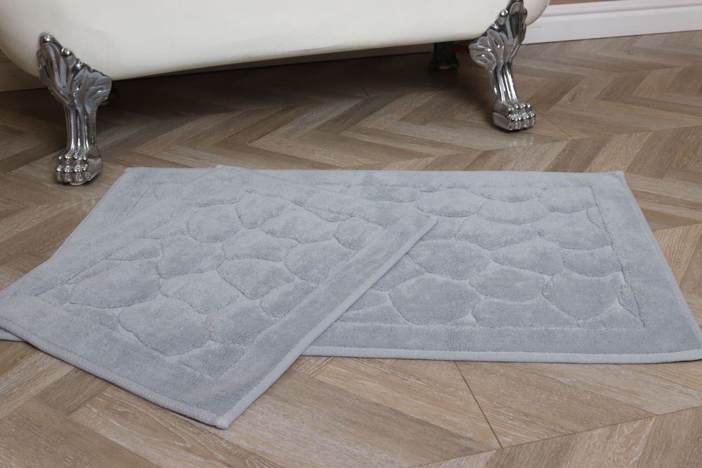 Набір килимків бавовняних для ванної 60x100 50x60 см Tropikhome Stone Grey PB1774