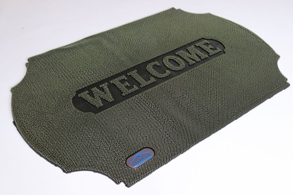 Килимок гумовий брудозахисний кольоровий 60*90 см 1878/grey