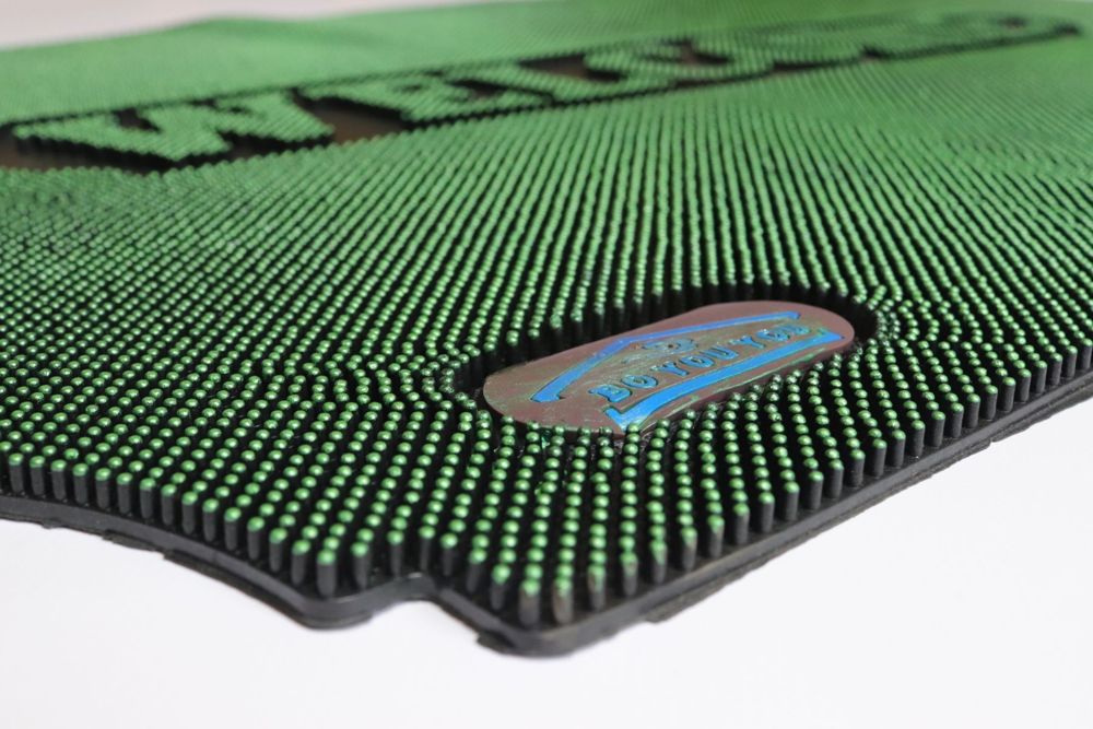 Килимок гумовий брудозахисний кольоровий 60*90 см 1878/green — фото 2