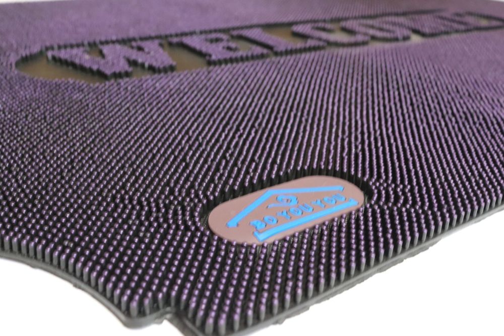 Килимок гумовий брудозахисний кольоровий 60*90 см 1878/violet — фото 2