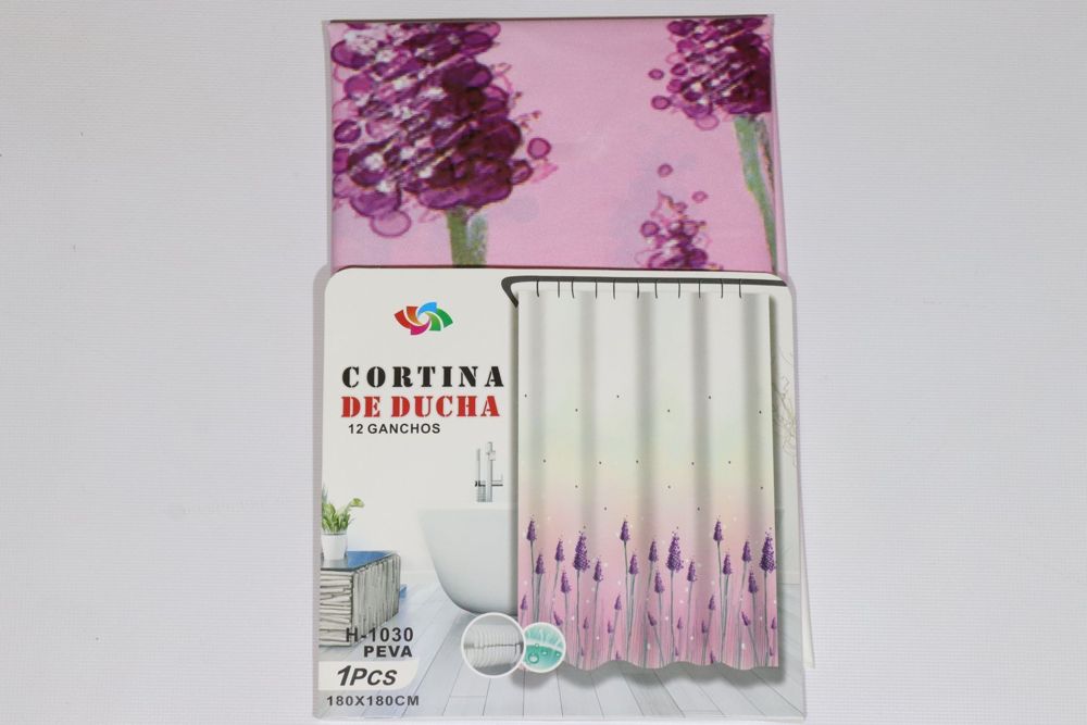 Шторка для ванної силіконова 180x180 см Ефіопія Lavender Cortina 81006 — фото 2