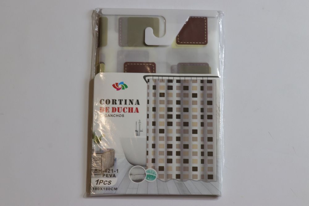 Шторка для ванної силіконова 180x180 см Ефіопія Square Cortina 81064