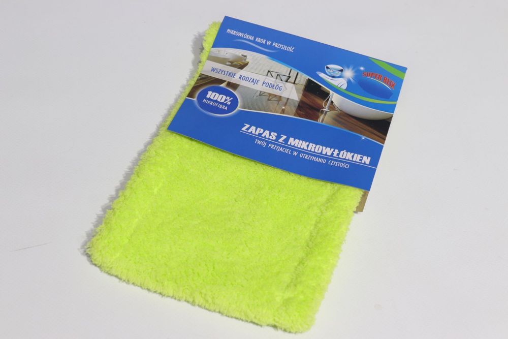 Запаска на швабру з мікрофібри гладка MOP DUO 0210/green