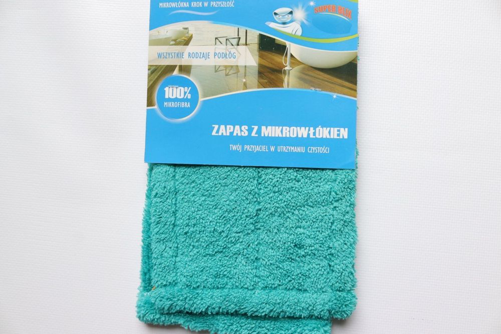 Запаска на швабру з мікрофібри гладка MOP DUO 0210/turquoise