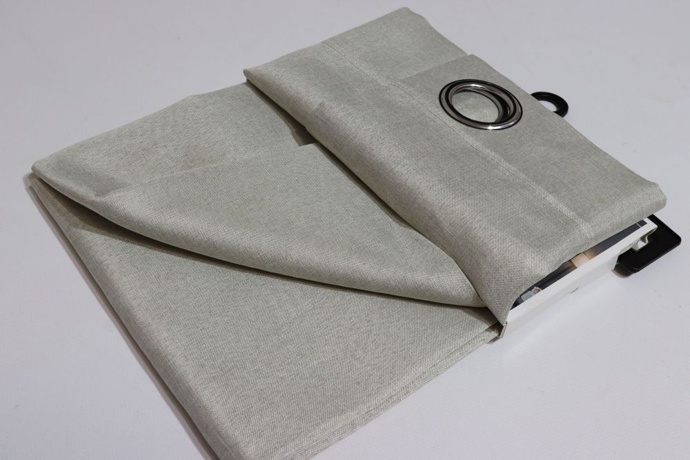 Шторка для душу тканинна з люверсами 180*180 см 200/grey-beige PB2055 — фото 2