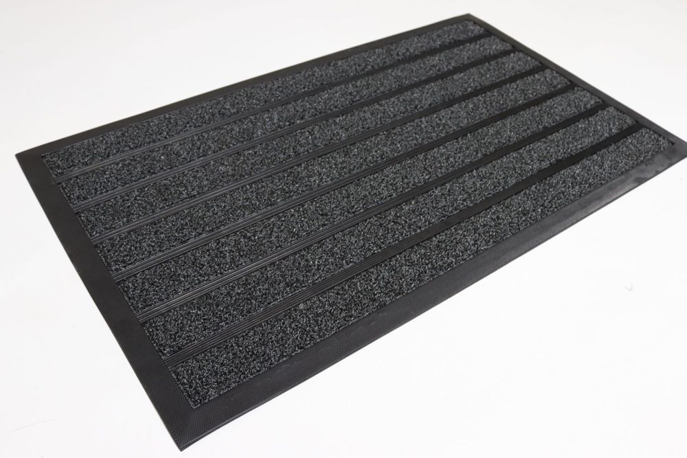 Килимок вхідний 60*90 см з гумовими смугами Грасс 3803/grey