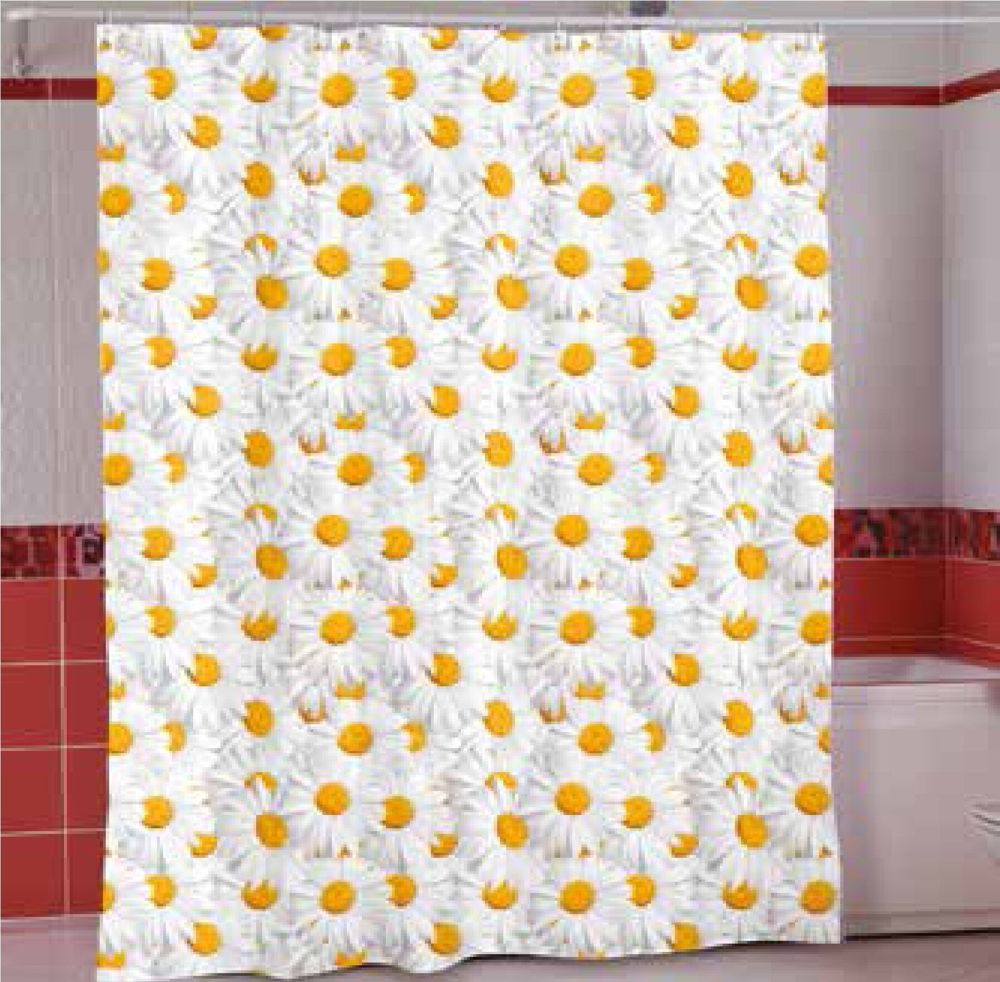 Штора для ванної тканинна Миранда Camomile 180*200 см PB326