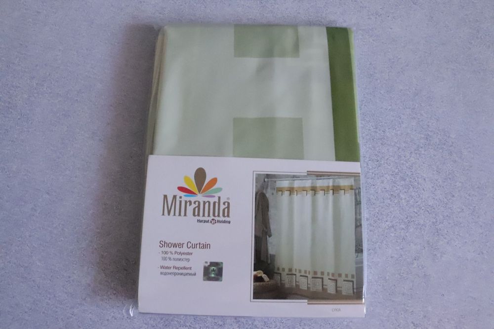 Штора для ванної тканинна Миранда Lykia 180*200 см зелений PB339
