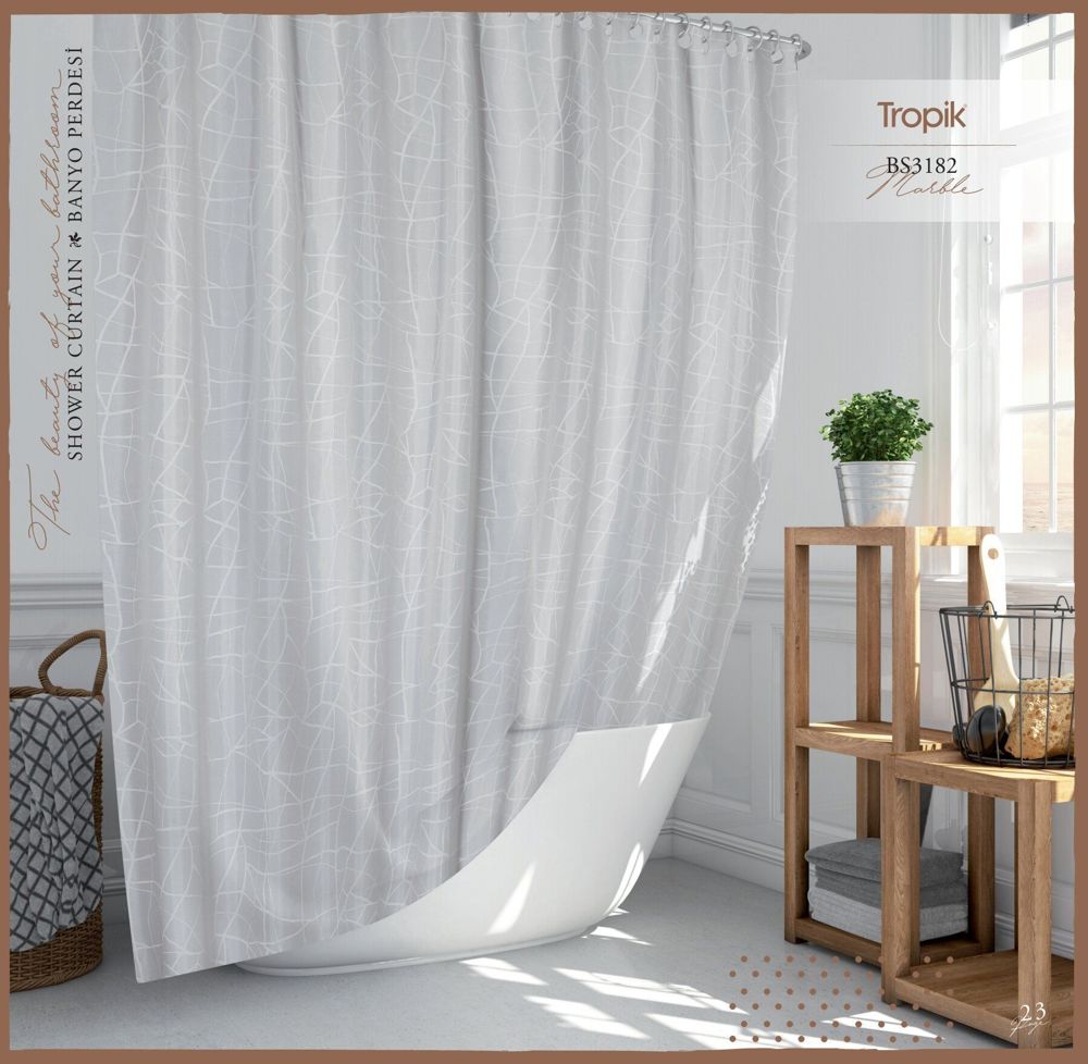 Штора для ванної 240*200 Тропік Marble PB356