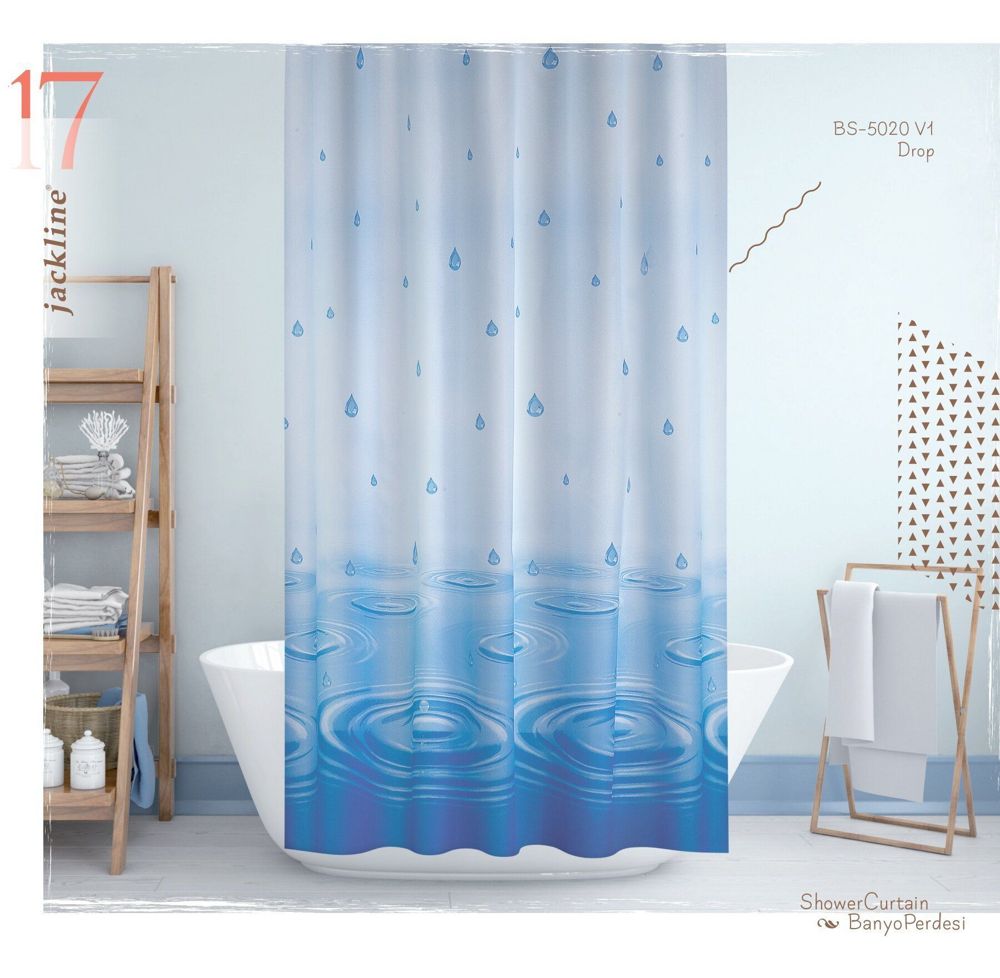 Штора для ванной 240x200 Тропік Drop PB517