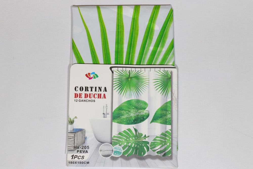 Штора ванної силіконова Ефіопія 180x180 см Big Leaf Cortina 81025
