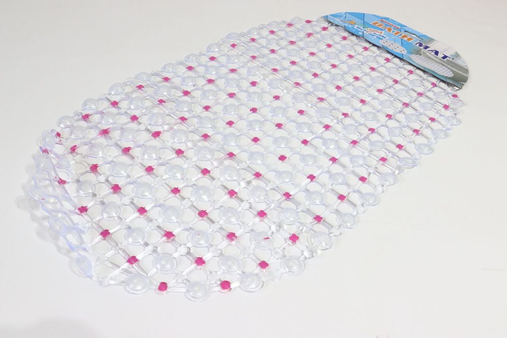 Силіконовий килимок для ванної "Соти"68*36 см 0738soti -sil/pink PB768