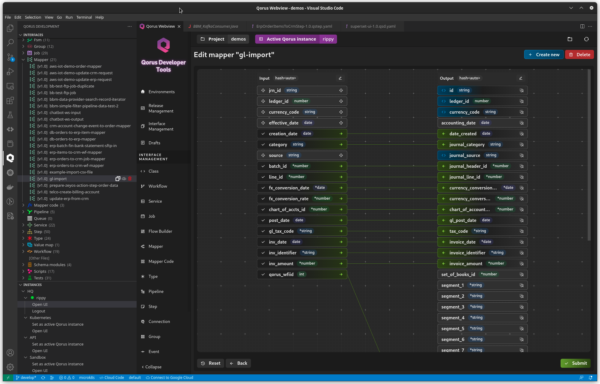 Qorus IDE - Mapper