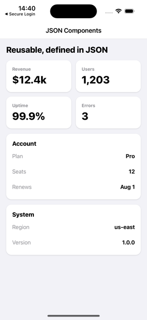 Custom components on iOS