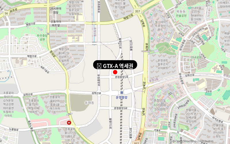 GTX-A 역세권 위치도