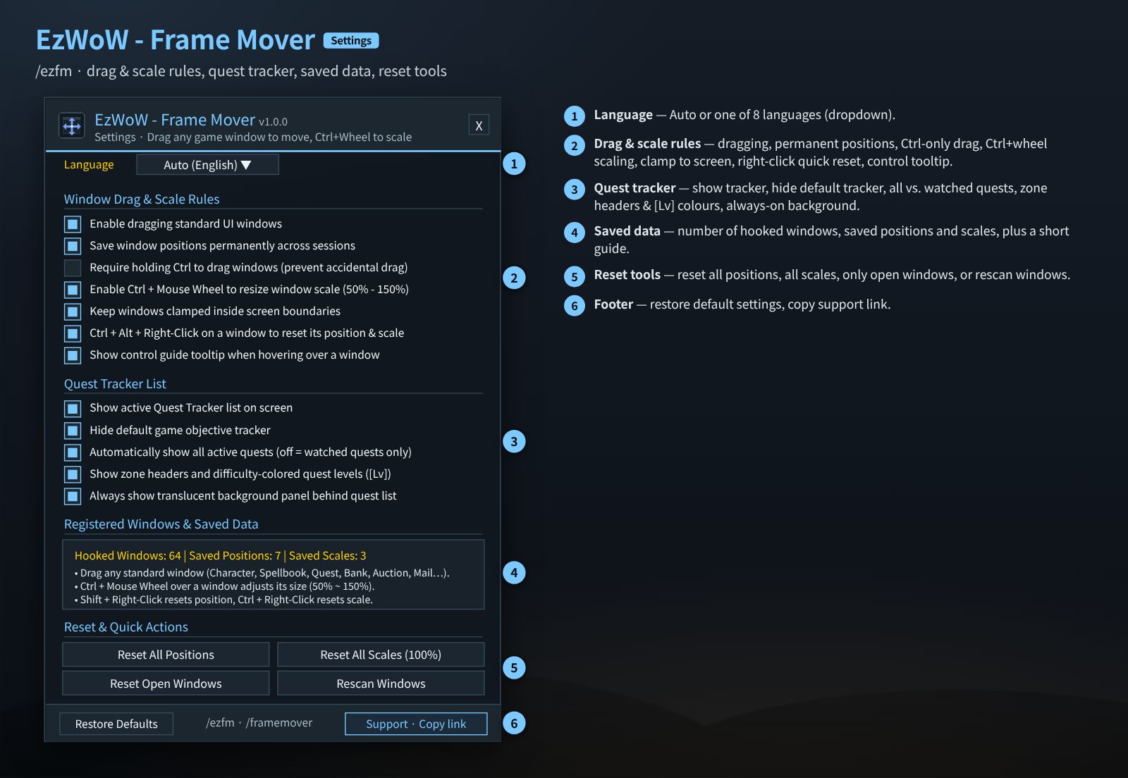 Settings preview