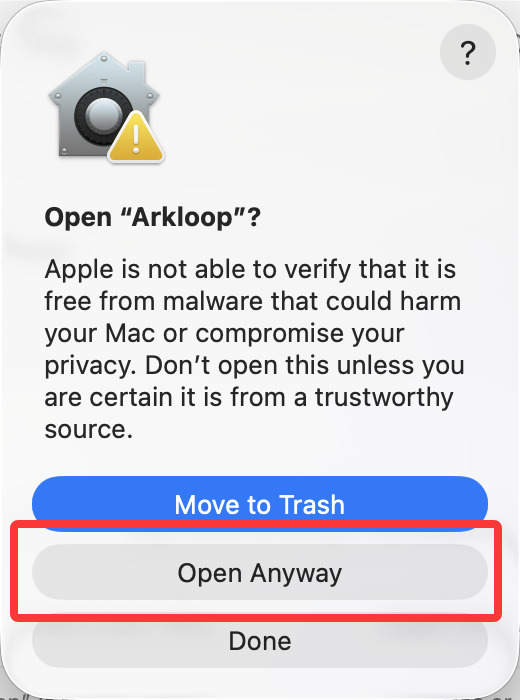 Confirmation dialog