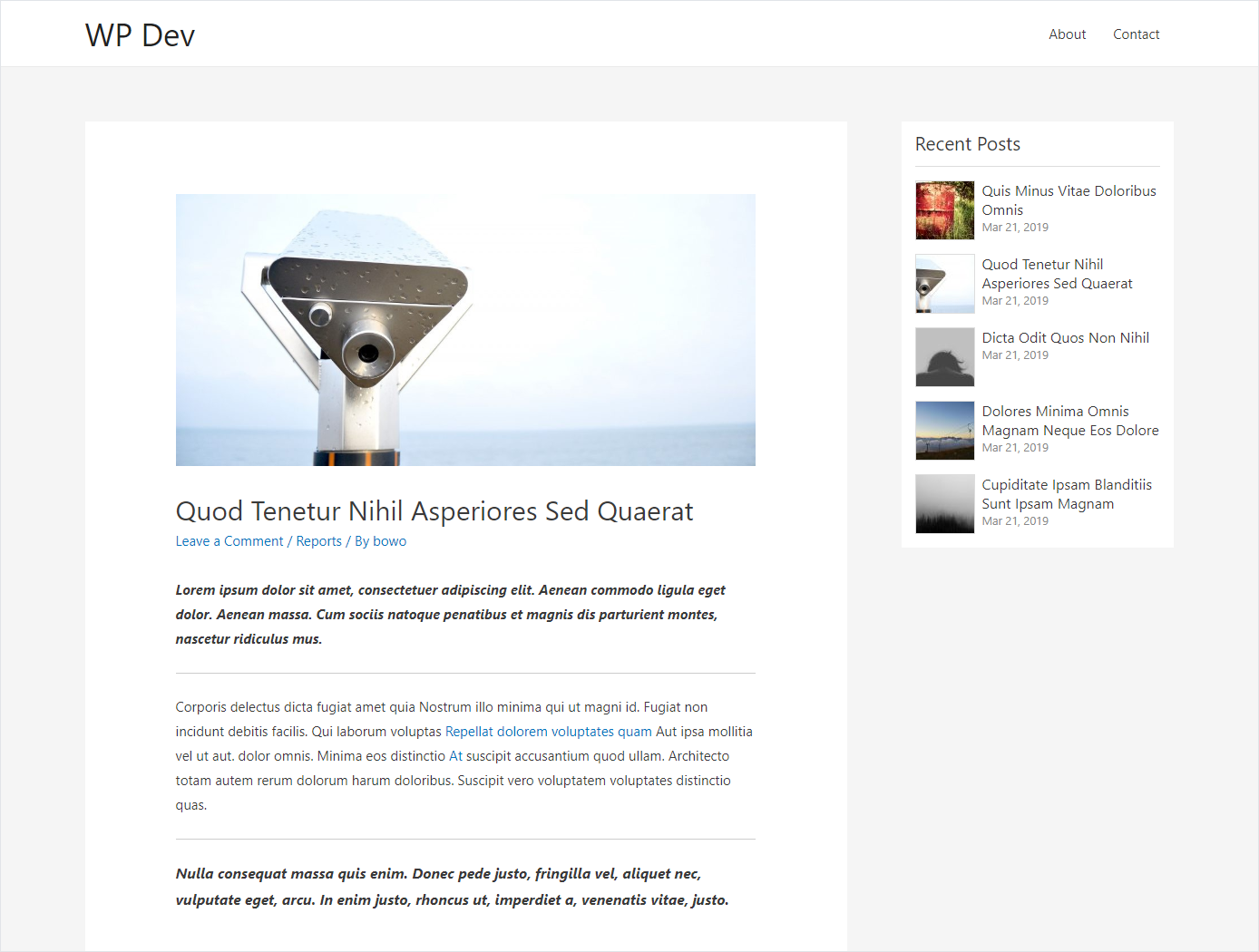 Post with prepended and appended content in bold italic