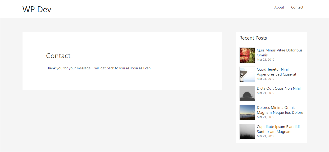 Form successfully submitted