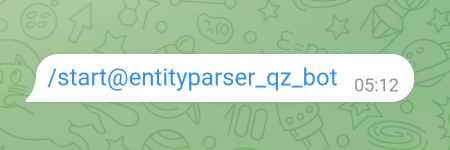 Bot command screenshot.