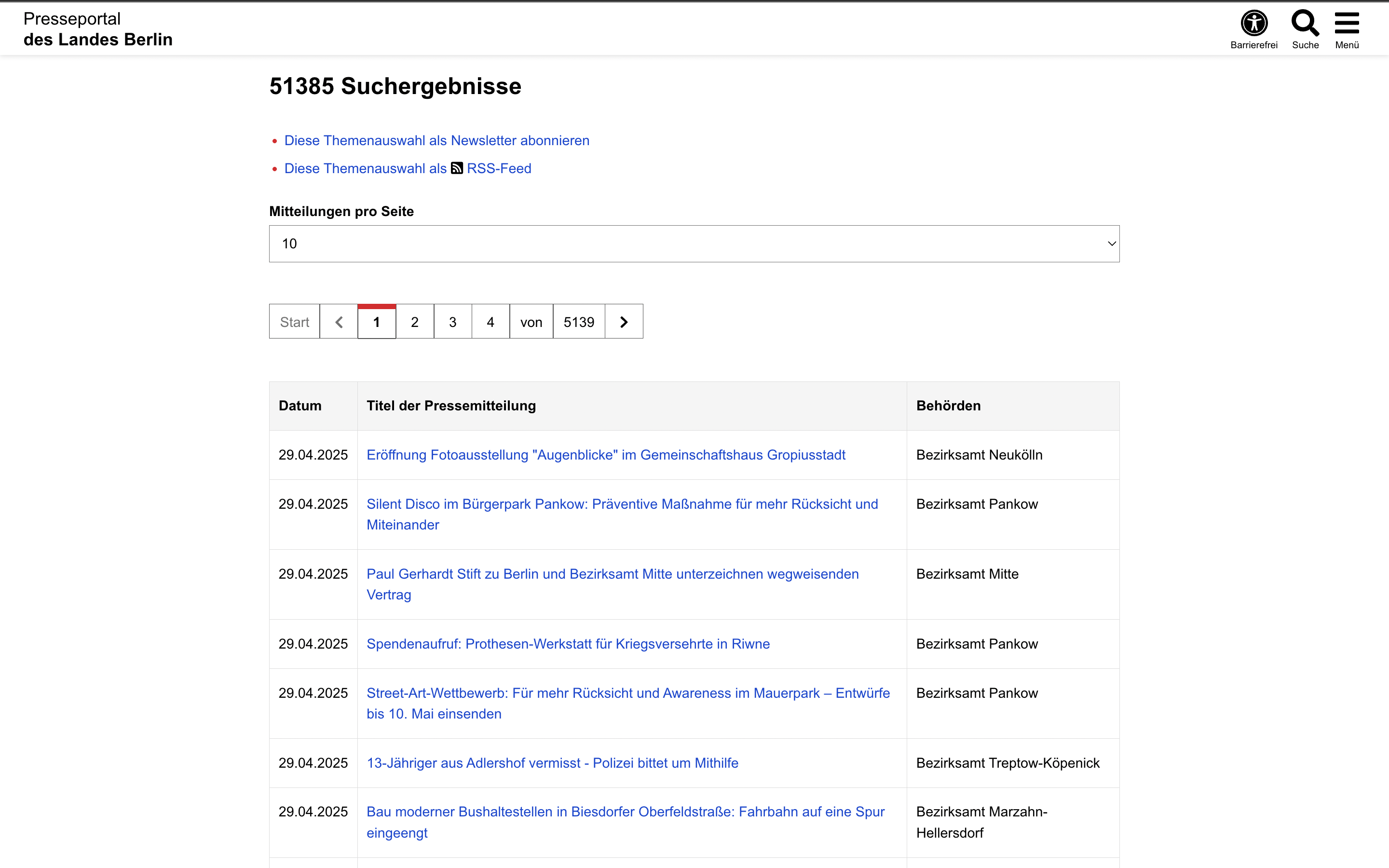 Suchergebnisse