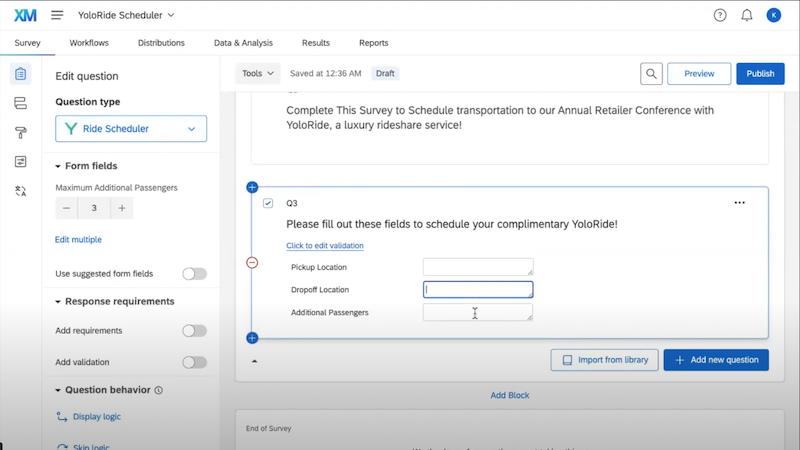 Screenshot of a custom Qualtrics Survey Question UI.