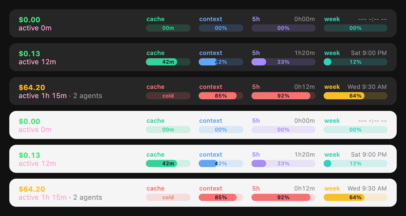 The usage line in the desktop app